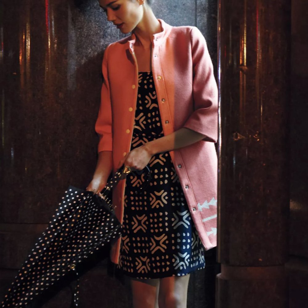 Coral Eastward Dress Coat by Lauren Moffatt for Anthropologie